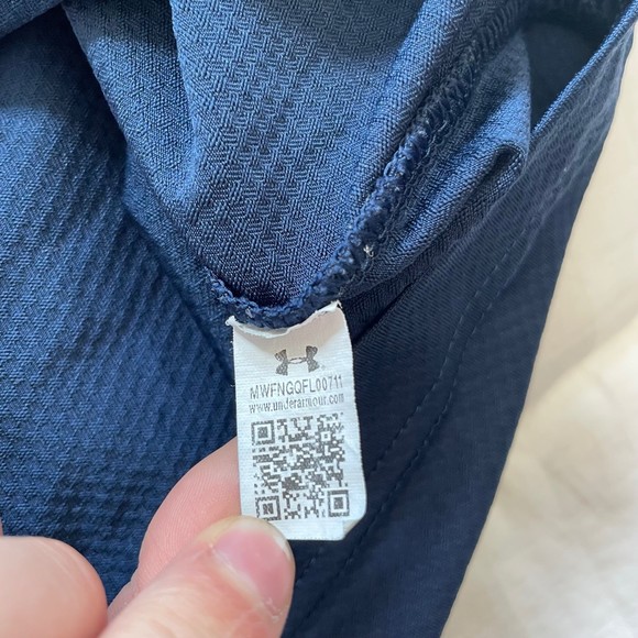 Under Armour XXL Mens Navy Blue Breathable Stretchy Polo with Collar - Picture 5 of 7